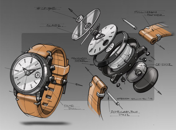 深圳手表定制厂家，带你深入了解手表设计图稿